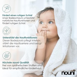 nouni Bundle of 3 Shampoo, Wash Gel & Bath Foam for Children with Wheat Protein without Parabens, Silicones, Sulphates, Sensitive, Made in Germany and Vegan, Mild to the Eyes, nouni (3 BATH BUNDLE)