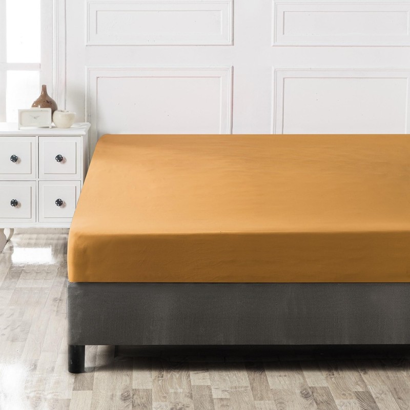 Mustard Fitted Sheet 140 x 190 cm