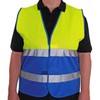 4business Pack of 4 Hi-Vis Vests Yellow Blue EN ISO