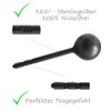Beate Stohr - Ohrstecker Silber Kugel schwarz, echte Handmade Ohrringe