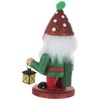 Red And White Glitter Polka Dot Gnome Nutcracker Christmas Mantel