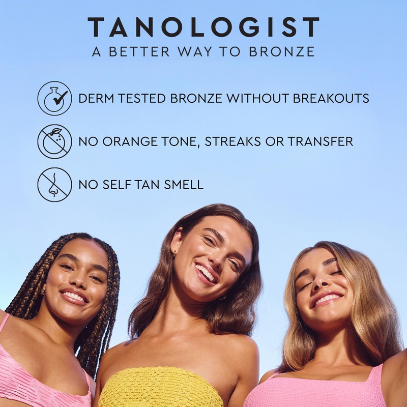 Tanologist Dark Self Tan Mousse, Tinted Self-Tanning Mousse, Streak-Free, Natural