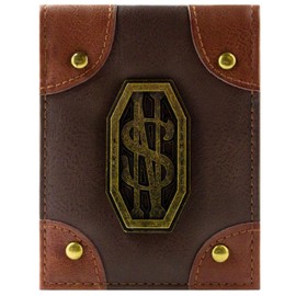 Newt Scamander Fantastic Beasts Metal Emblem Wallet / Purse with ID & Card Slots - Brown, brown, Bi-Fold