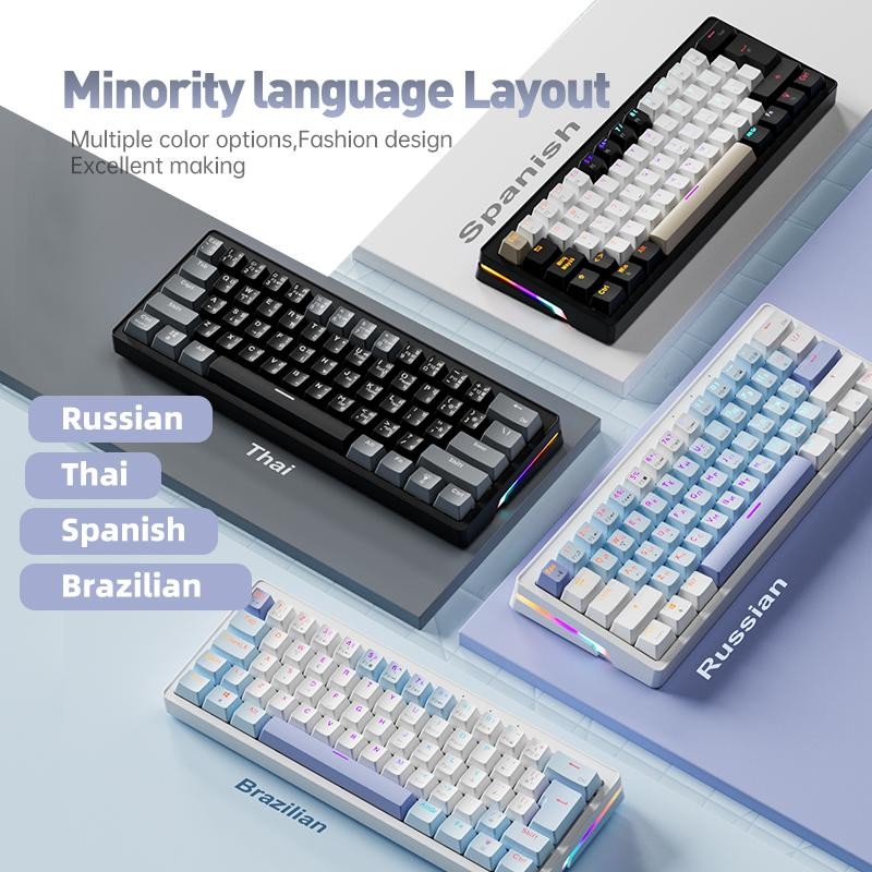 ZIFRIEND AG61 60% Layout Mini Gaming Mechanical Keyboard Wired Customized