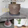 15.5Inch Plant Caddy with Hidden Wheels, Rolling Plants Stand with