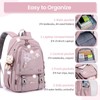 Amythe Girls School Bag, Kids Teens Backpacks with Cute Pendant,
