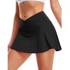 DERCA Tennis Skirts for Women Crossover Athletic Golf Skort with