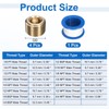 uxcell 4Pcs 1/8 BSP Brass Pipe Plug Fitting, Male Thread