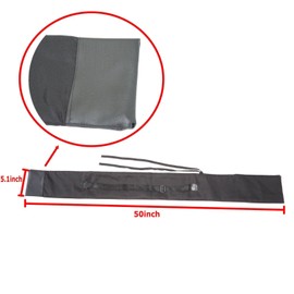 Eforlife Sword Storage Bag Sword Carry Bag with Strap Samurai Sword Katana Bokken Large Size Sword Bag Carrying Case (Leather Bottom with Back Strap)