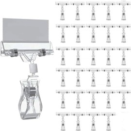 Pop Clip, Price Tag, Stand, Store Display, Set of 30, Display, Sign Holder, 360 Degree Rotation