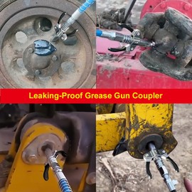 szoon Grease Gun Coupler,Upgrade to 17000 PSI, Double Handle Quick Lock Release Grease Tips Ends Couplers, Compatible with All Grease Guns 1/8" NPT Fitting