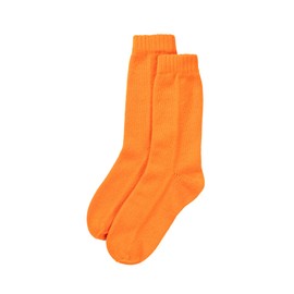 Glen Isla Womens Cashmere Bed Sock Orange - Made in Scotland