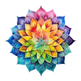 GRAZDesign Wall Tattoo Flower of Life Colourful Wall Sticker Bedroom, Kitchen and Living Room – 40 x 40 cm