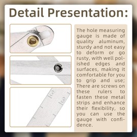 Expanding Sewing Gauge, Sewing Ruler with Universal Tool for Fabric Cover Button, Aluminum Sewing Gauge Button Guide Spacing Device for Buttons Pleats Crafts