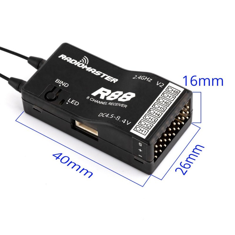 Radiomaster R88 V2 8ch SFHSS Compatible PWM Sbus Receiver