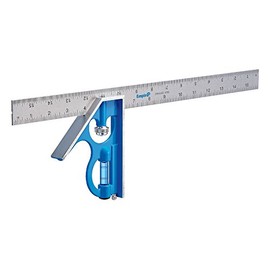 Empire Level E280 Combinación profesional de escuadra de 16 pulgadas (40 cm) con hoja de acero inoxidable grabada y ampolleta True BlueR