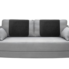 Frienda 2 Pieces Recliner Headrest Covers Sofa Headrest Protector Sherpa for Recliner Chair Couch Furniture Non Slip for Living Room(Black)