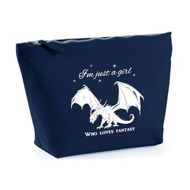 Hippowarehouse I'm just a Girl who Loves Fantasy Printed Make up Cosmetic wash Bag 18x19x9cm