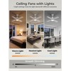 42 Inch Ceiling Fan with Light, APP & Remote, Downrod