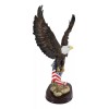 18" Tall Large Patriotic Bald Eagle Clutching On American Flag