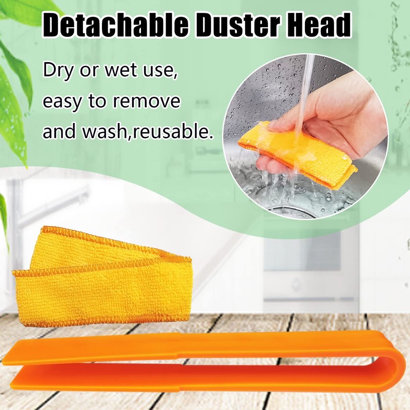 4 Pack Microfiber Blinds Duster, 4 Removable and Washable Sleeves,