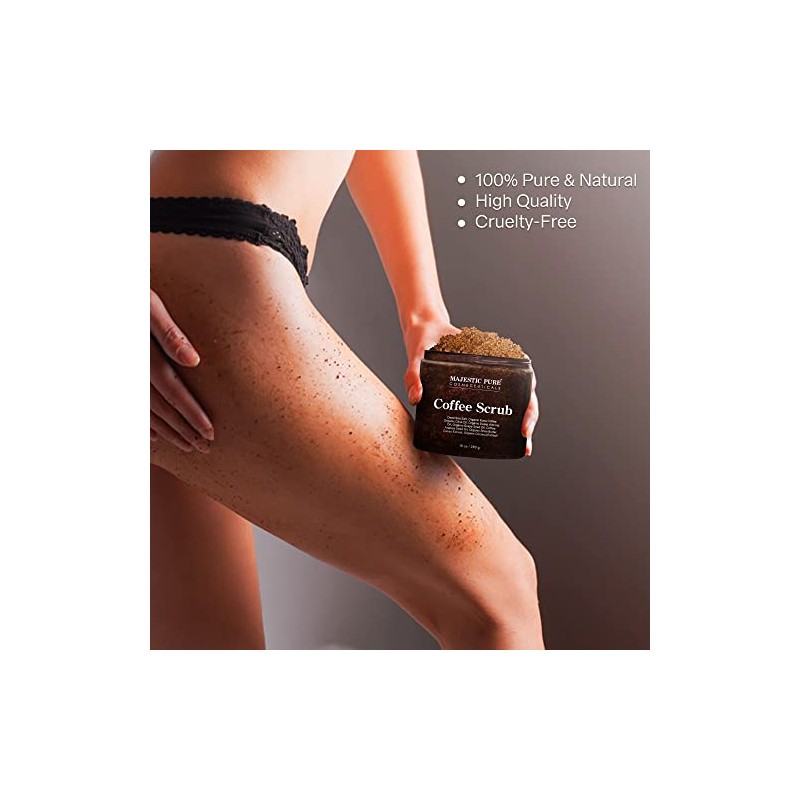 Majestic Pure Arabica Coffee Scrub - All Natural Body Scrub