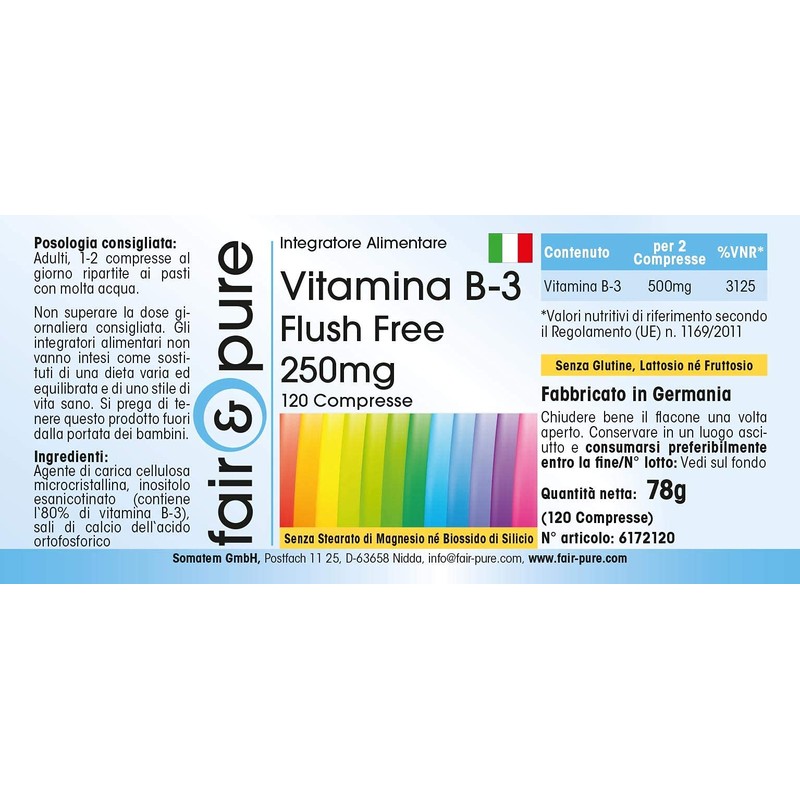 Fair & Pure® - Vitamin B3 Tablets 250 mg Flush