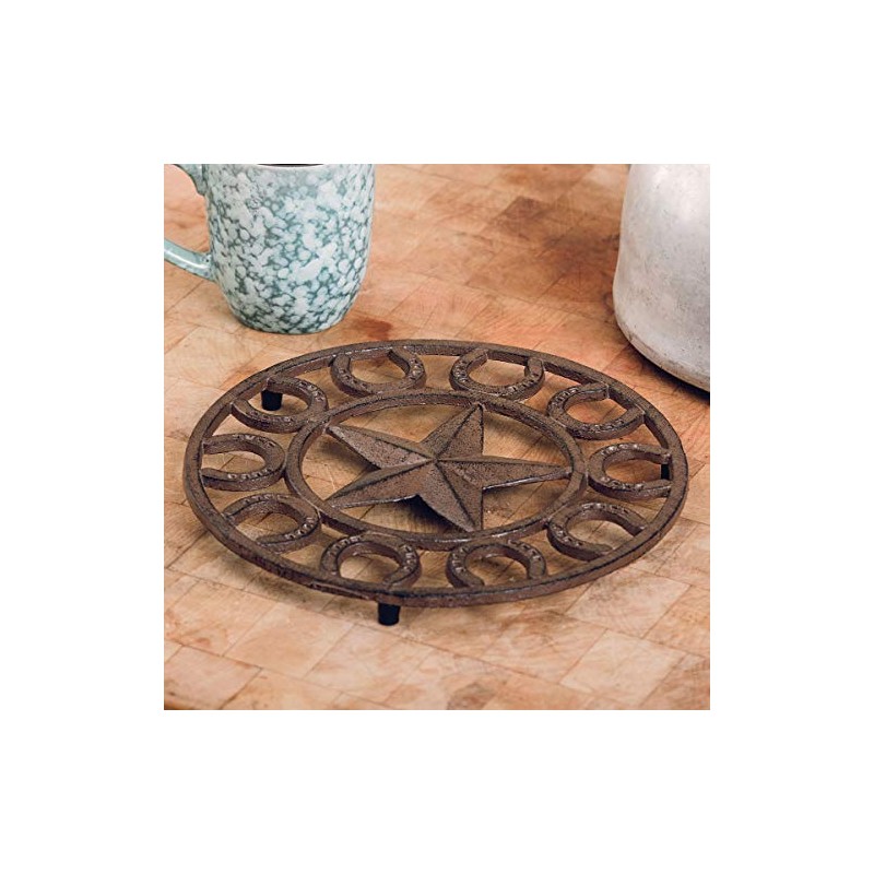 Star & Horseshoe Cast Iron Trivet