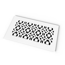 SABA Home Decor Air Vent Cover Grille - Acrylic Fiberglass 4'' x 8'' Duct Opening (6'' 10'' Overall) White Finish Decorative Register Covers for Walls and Ceilings, Charlotte (4'' 8'', White)