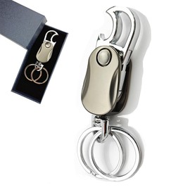 3 In 1 Rotatable Multifunction Keychain, Metal Keychain Carabiner Clip Car Key Chains Bottle Opener, Key Ring Clip, Multifunctional Titanium Alloy Keychain, Bottle Opener Keychain
