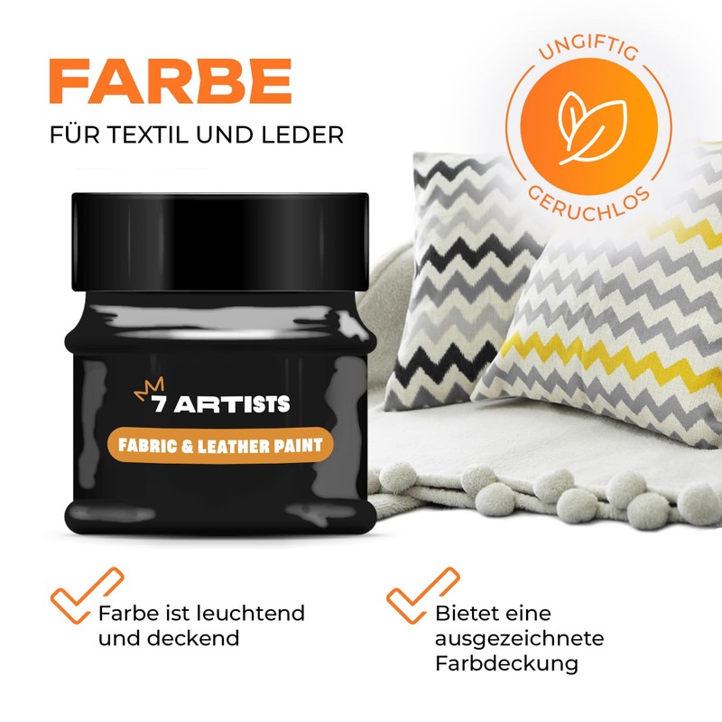 7 Artists Fabric Paint, Leather Paint, 50 ml Blue, Fabric