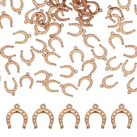 PATIKIL Jewelry Making Charm Bulk, 50 Pcs Alloy Horseshoe Pendant Pendants DIY for Necklace, Bracelet, Earring Making and Crafting