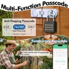 Keylesslife Fingerprint Padlock with Code,Combination Padlock Gym Locker Lock,Smart Padlock