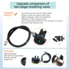 Scuba Breathing Secondary Valve with Medium Pressure Tube Adjustable Diving