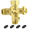 YANWOO Heavy Duty Metal 3 Way + Type Garden Hose