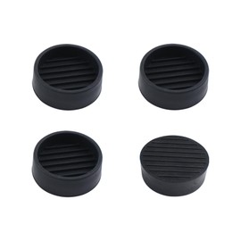 UFURMATE Round Furniture Coasters 1.5" 4 Pack Black Rubber Furniture Coasters Chair Wheel Stoppers Non-Slip Floor Protector for Carpet, Hardwood Floors, Tile