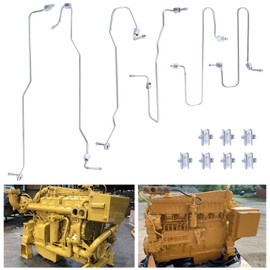 Fuel Injection Line Kit with Clamps 6PCS Fuel Injection Lines Compatible with Caterpillar 3406 3406B 3406C 1917941 1917942 1917943 1917944 1917945