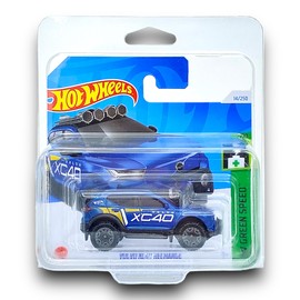 Hot Wheels Volvo XC40 Recharge (Blue) 2/10 HW Green Speed - 2024-14/250 (Short Card) - Comes in a KLAS CAR Keeper Short Card Protector Sleeve - HTB79