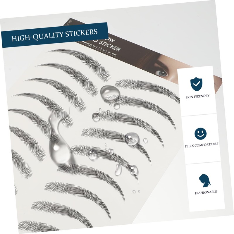 WOONEKY Prime Material Eyebrow Stickers Instant Benefit Brows Kit Realistic