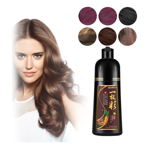 Shampoo Tinte Instantáneo Cubre Canas Natural Jengibre 500ml