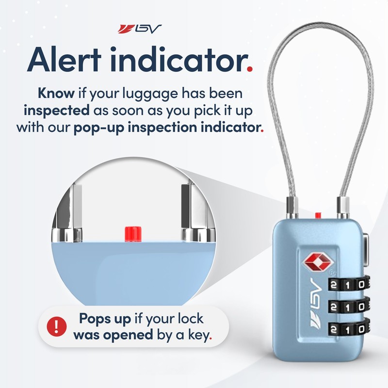 TSA Accepted Luggage Travel Lock, Advanced TSA008 core, Set-Your-Own Combination