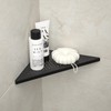 Bernkot Corner Shower Shelf, 10" Matte Black 304 Stainless Steel