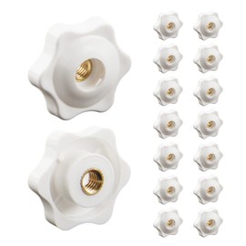 15PCS M6 Clamping Nuts Knob Grip Screw with Brass Thread Insert, Tool-Free Adjustable Handle Nuts for Machines, Furniture, Equipment, Fitness Gear, and DIY Applications