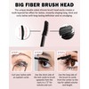 Burgundy Waterproof Mascara, Liquid Lash Extensions Mascara with Dual-Sided Brush,