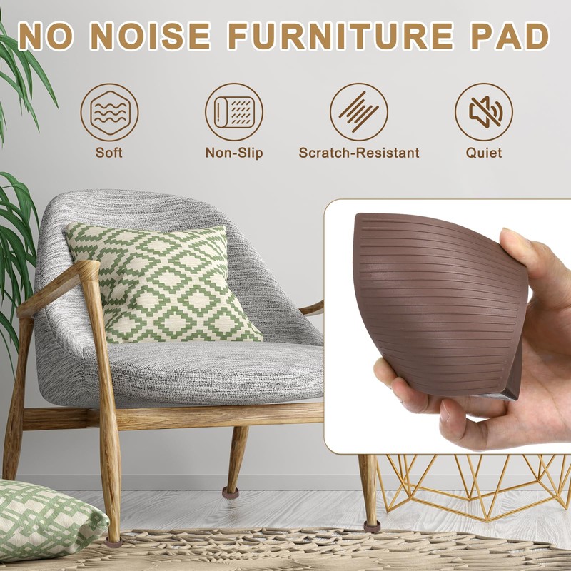 PATIKIL 3 Inch Rubber Furniture Pads, 8 Pack Non-Slip Furniture