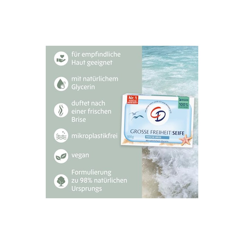 CD MILDE SEIFE GROSSE FREIHEIT "frische Brise" 100G vegan &