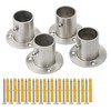 Pxyelec Stainless Steel Closet Rod Flange Holder for Outside Diameter