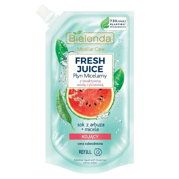 Bielenda Micellar Liquid with Bioactive Citrus Water, Contains Moisturising Watermelon Juice and Cleansing Micellar Refill 500ml