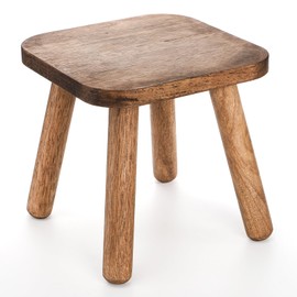Youeon 9 Inch Wooden Step Stool, Non-Slip One Step Stool for Adults Kids, Holds up to 300 Lbs, Portable & Sturdy, Small Foot Stool for Bedroom, Bathroom, Kitchen, Easy to Assemble