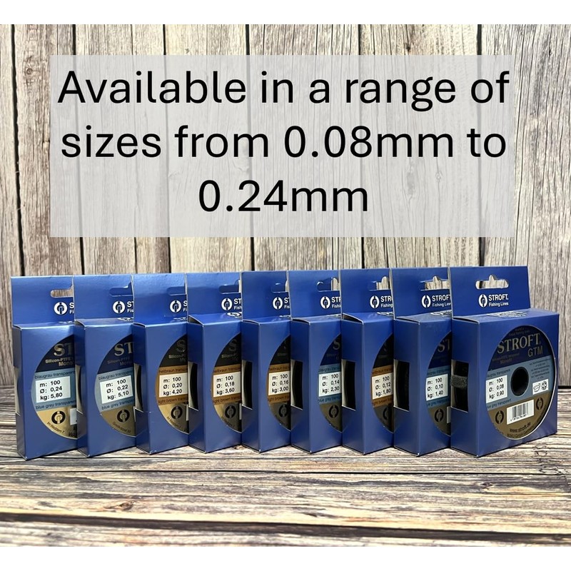 Stroft GTM Fishing Line 0.16mm 2 x 100 metre.